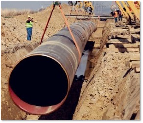 Zərdab rayonunda DN 1400 mm-lik polad boru ilə suvarma xəttinin çəkilişi